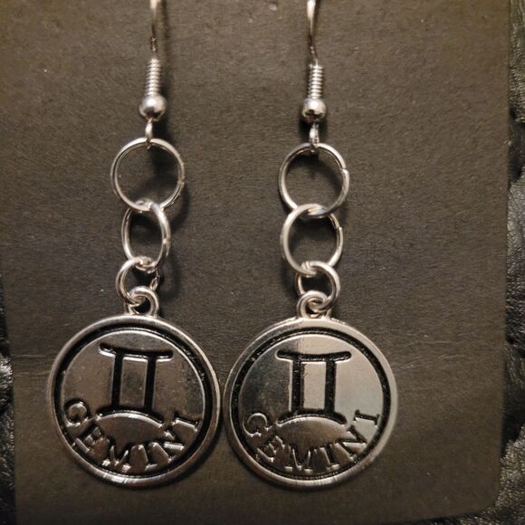Gemini ♊️ Pendant Earrings - Picture 1 of 1